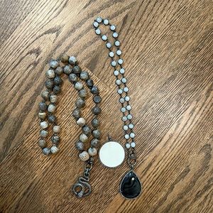 2 custom necklaces and a solo charm